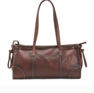 Chic Dark Brown Leather Shoulder Bag